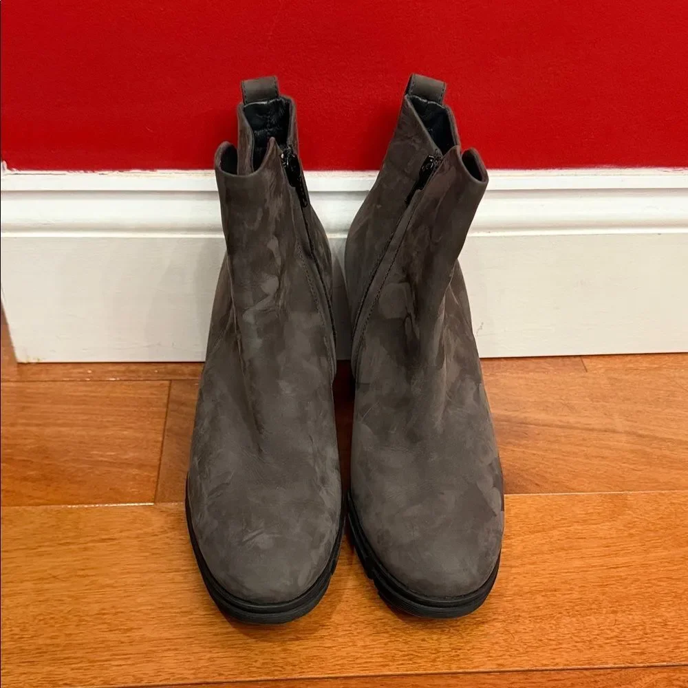 Paul Green Jolie‎ Platform Boot Iron Gray Suede UK Size 6 US 8.5